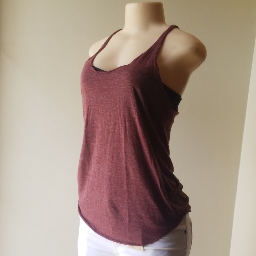 Forever 21 Racerback Maroon Skater Tank Top